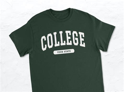 University T Shirts Your Name Fake College Design 